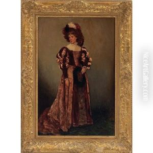 Lady With A Fan by Eugen von Blaas