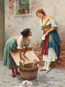 Sharing The News by Eugen von Blaas