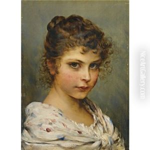 Little Italian Girl by Eugen von Blaas
