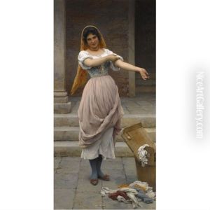 The Laundress by Eugen von Blaas