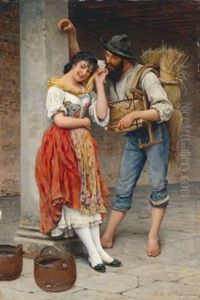 Die Spinne Und Die Fliege by Eugen von Blaas