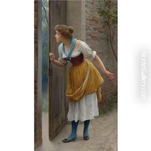 The Eavesdropper by Eugen von Blaas