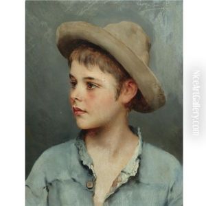 His New Hat by Eugen von Blaas