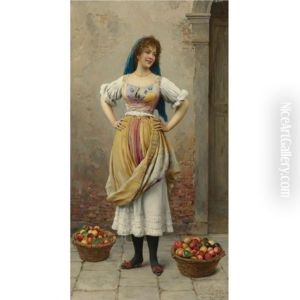 The Market Girl by Eugen von Blaas