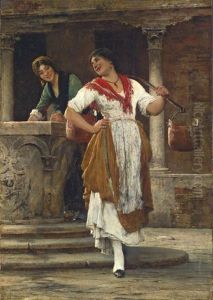 Die Wassertragerin - The Water Carrier by Eugen von Blaas