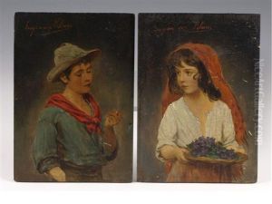 Urchin (+ Another; Pair) by Eugen von Blaas