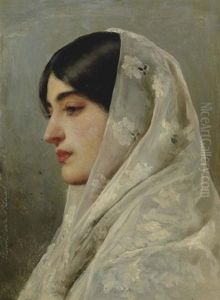 A Young Beauty by Eugen von Blaas