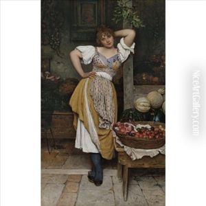The Fruit Seller by Eugen von Blaas