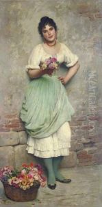 The Flower Seller by Eugen von Blaas