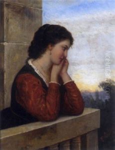 Venezianerin Am Balkon by Eugen von Blaas