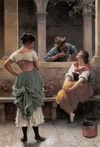 Flirtation by Eugen von Blaas
