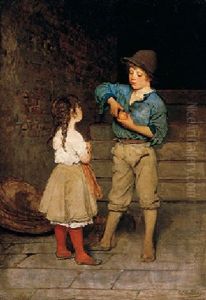 Zwei Kinder by Eugen von Blaas