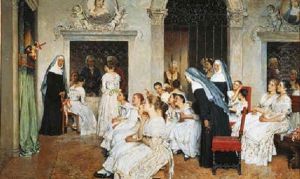 The Puppet Theatre by Eugen von Blaas