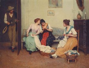 The Friendly Gossips by Eugen von Blaas