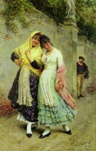 The Flirtation by Eugen von Blaas