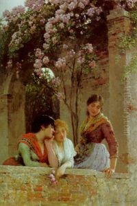 On The Terrace by Eugen von Blaas