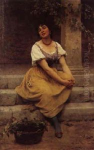 The Grape Picker by Eugen von Blaas