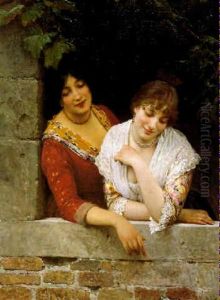 Jeunes Venitiennes Au Balcon