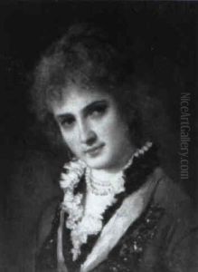 Portrait Of A Beautiful French Girl by Eugen von Blaas