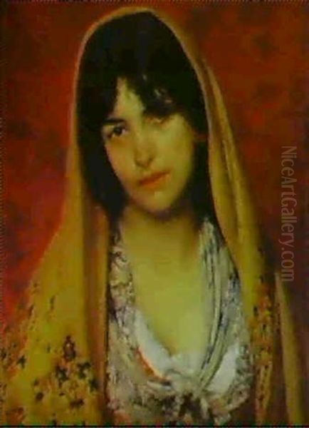 A Portrait Of A Girl With A Shawl - view 1