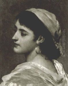 A Venetian Beauty by Eugen von Blaas