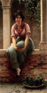 The Grape Seller by Eugen von Blaas
