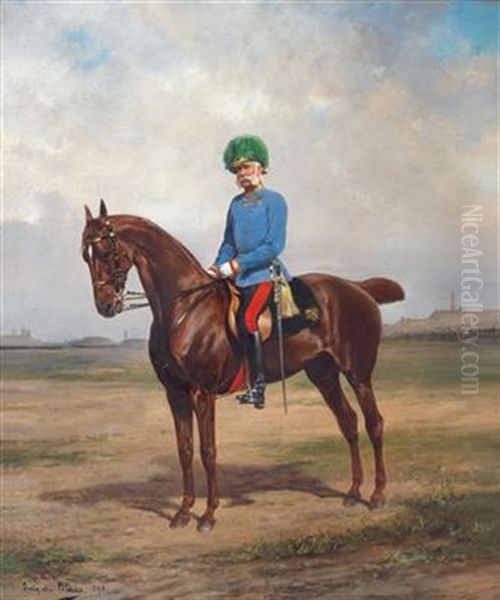 Emperor Francis Joseph I On Horseback - view 1