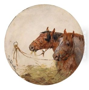 Pferdeportraits by Julius von Blaas