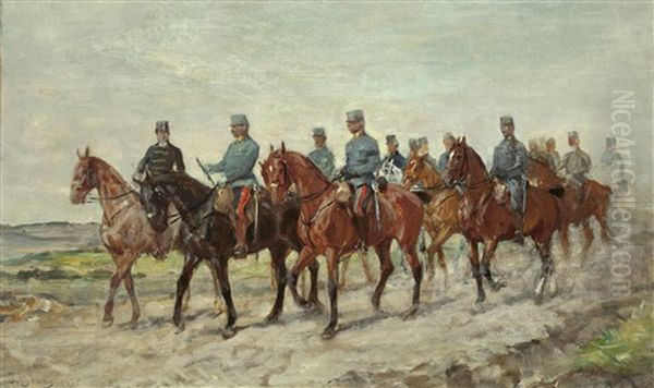 Erzherzog Mit Offizieren An Der Regimentsspitze - view 1