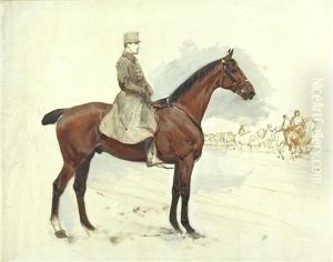 Kommandeur Vor Reiterfront by Julius von Blaas