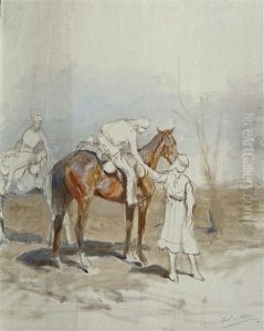 Abschied Eines Berittenen Soldaten