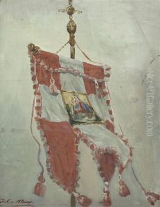 Prozessionsfahne Mit Madonnendarstellung by Julius von Blaas