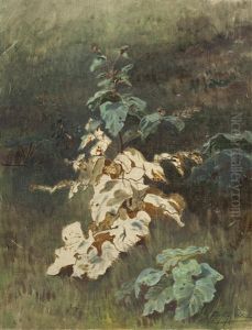 Pflanzen (unfinished Study) by Julius von Blaas
