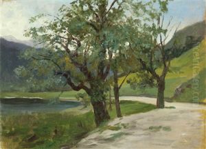 Baumlandschaft Mit Teich Baumlandschaft Mit Teich