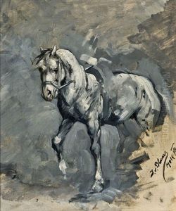 Pferd (study) by Julius von Blaas