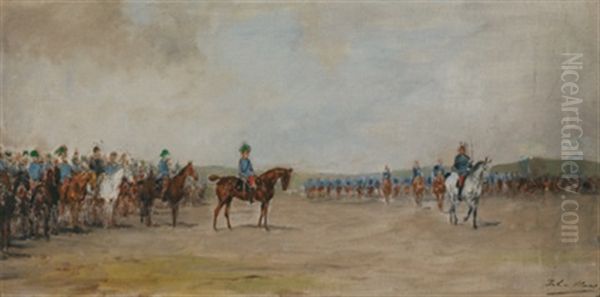 Kaiser Franz Joseph I. Zu Pferd Auf Dem Manoverfeld - view 1