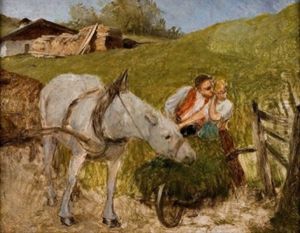 Der Geraubte Kuss by Julius von Blaas