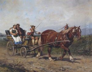 Die Ausfahrt by Julius von Blaas