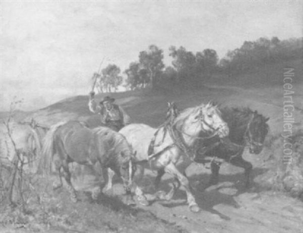 Bauer Mit Pferdegespann - view 1