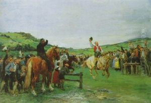 Das Pferderennen by Julius von Blaas