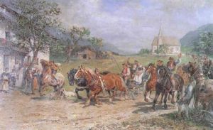Dorfhochzeit by Julius von Blaas