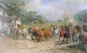 The Village Festival by Julius von Blaas