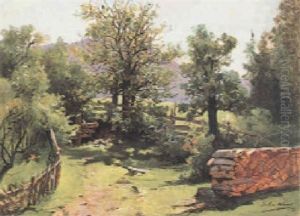 Landschaft Mit Holztriste