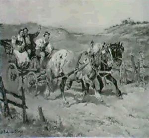 Kutschenfahrt by Julius von Blaas