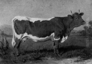 Stehende Kuh by Julius von Blaas