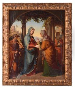 The Virgin Mary Greeting Elizabeth by Karl von Blaas
