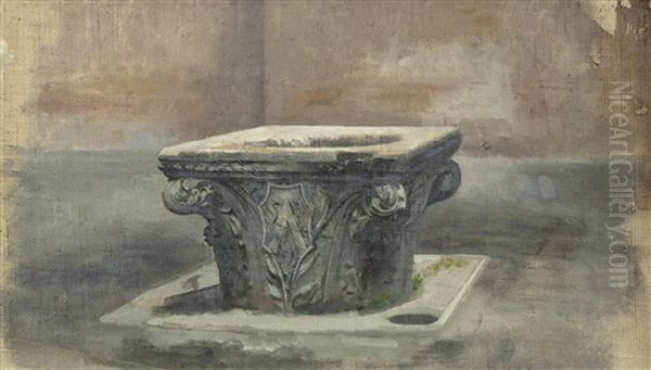 Italienischer Brunnen In Form Eines Kompositkapitells - view 1