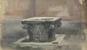 Italienischer Brunnen In Form Eines Kompositkapitells Italienischer Brunnen In Form Eines Kompositkapitells