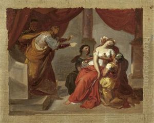 Antike Szene (sketch) by Karl von Blaas