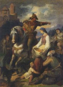 Die Vertreibung Der Hl. Elisabeth by Karl von Blaas